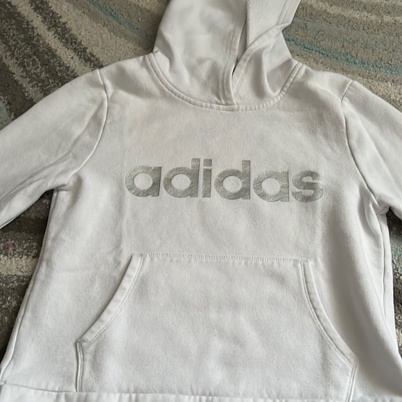 adidas Other - White adidas girls hoodie (size M)